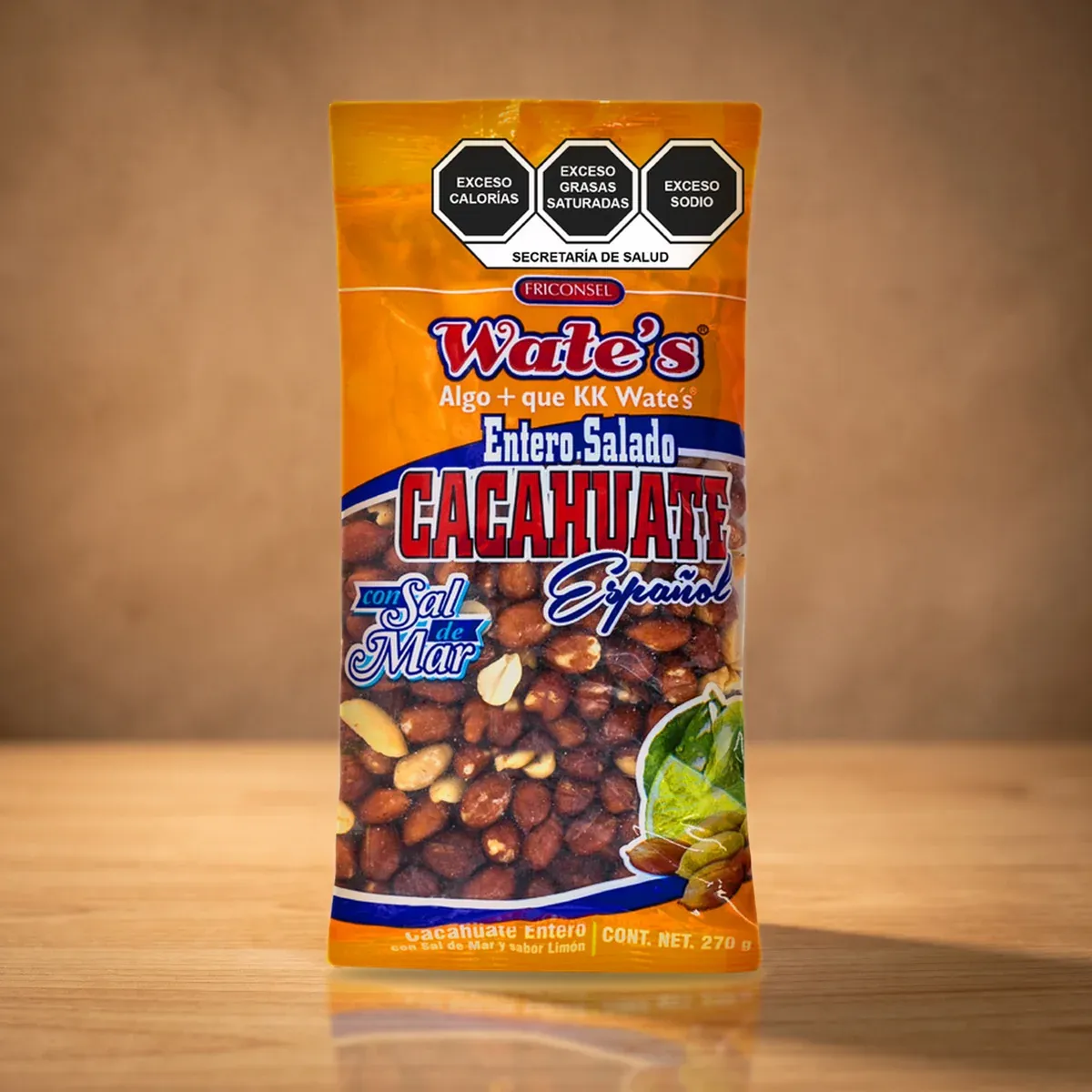 Cacahuate español entero salado